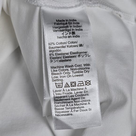 J. Crew Fitted mockneck tank top in stretch cotton blend White S BY373 - Picture 4 of 8